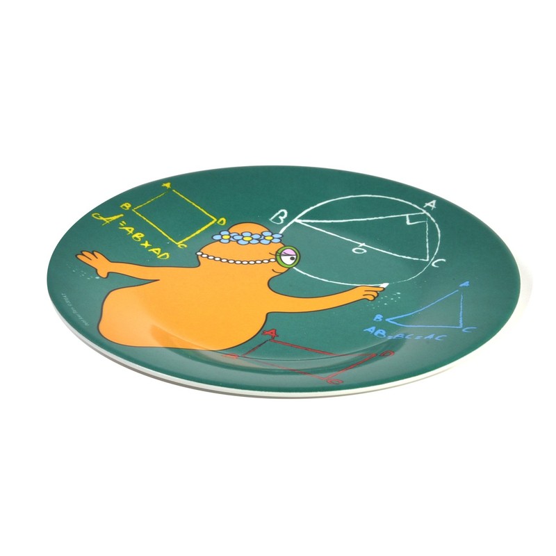 Barbapapa BA942C Small Barbotine Plate Green