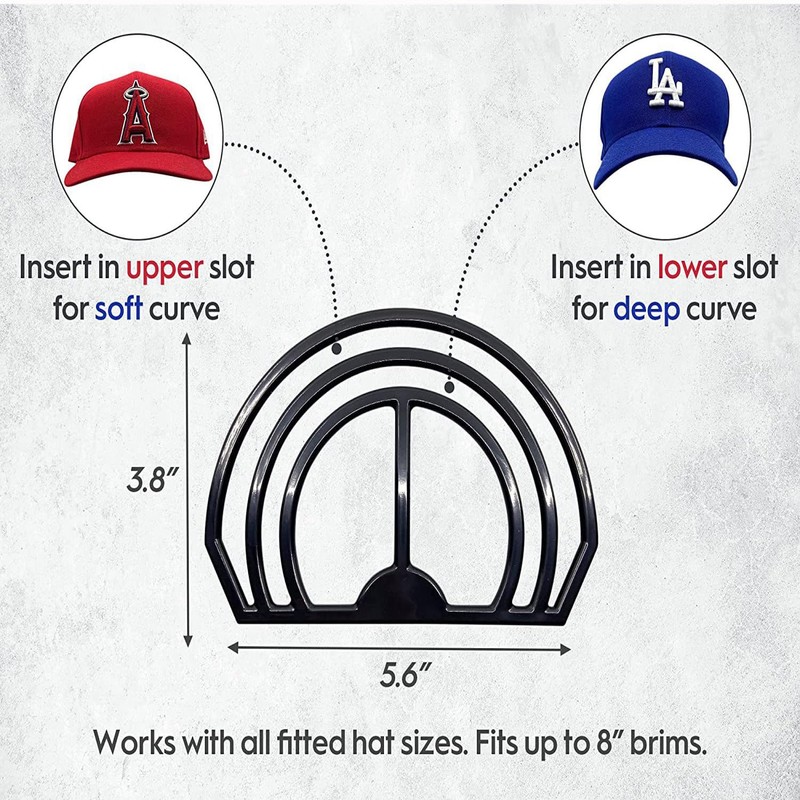Brim Bender (4-Pack) - Perfect Hat Curving Band, Steaming Optional