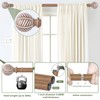 HTZON Wood Boho Curtain Rods for Windows:Wooden Farmhouse Decorative Curtain