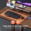 MEETION Wave Ergonomic Keyboard and Mouse Wireless, USB/Bluetooth Wave Ergo