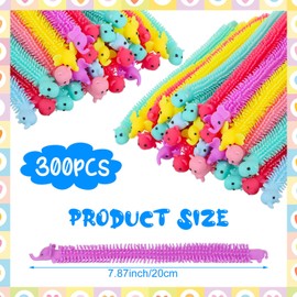 Chivao Bulk Stretchy String Fidget Toys Animal Sensory Toys Pack Worm for Adults Stress Anxiety Relieve Relaxing Party Favors (150 Pack,Animal Style)