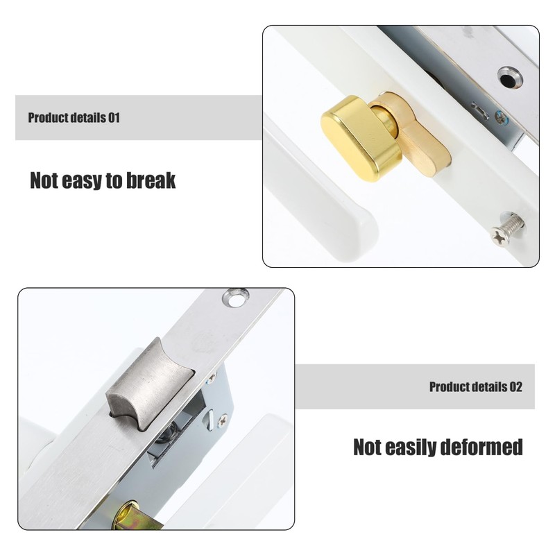 Versatile Storm Door Handle with Lock Durable Aluminum Alloy Entry