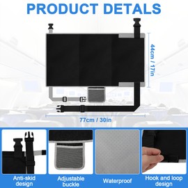 Royouzi Children's Aeroplane Footrest, Foot Rest Plane, Footrest for Travel, Foldable Footrest Airplane, Adjustable Seat Cover, Footrest Hammock, for Short Distance Air Travel (Black).