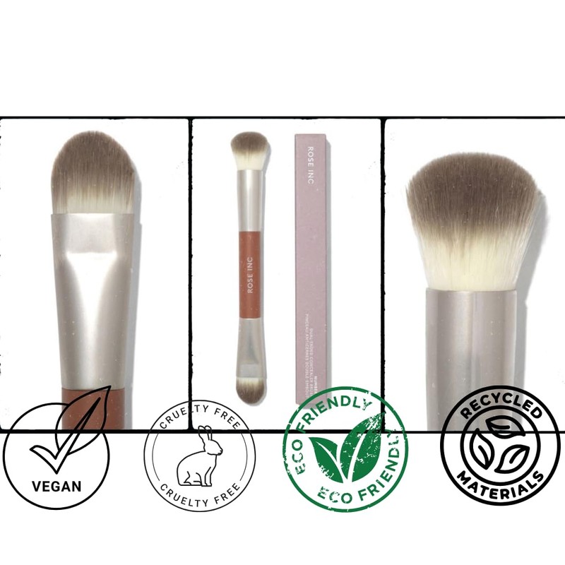 Rose Inc Number 4 Dual-Ended Concealer Brush - Vegan 2-in-1