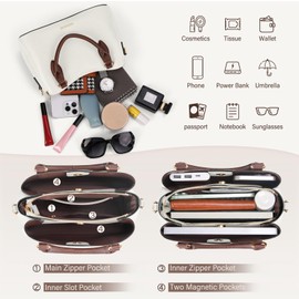 RAINSMORE Purses for Women Leather Handbags Small Top-Handle Bag Waterproof Hand Bags for Womens Ladies Satchel bags