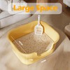 LoopTime Large Cat Litter Box with High Sides,Low Entry Cat