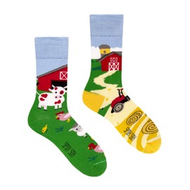 Spox Sox Casual Unisex - colourful novelty funny socks for individualists - 40/43 EU 7/9 UK, farm