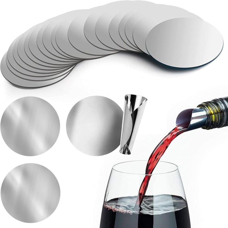 215 Pcs Silver Wine Pourer,Reusable Aluminum Foil Pour Spout with