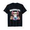 Readsolotl Pink Kawaii Axolotl Read Book Lover Funny Reading T-Shirt