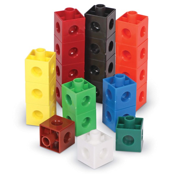 Learning Resources Snap Cubes, Homeschool, Educational Counting Toy, Math Classroom Accessories, Teacher Aids, Set of 100 Snap Cubes, Ages 5+