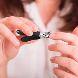 Slanted Nail Clippers, Anti Splash Fingernail Toenail Clippers, Slanted Curved Toe Nail Clippers for Ingrown Toenails & Fingernail, for Seniors, Men, Women