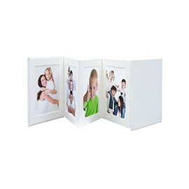 Deknudt Frames A66DC1-8PH-13.0X13.0 leporello, white leather, 8 pictures