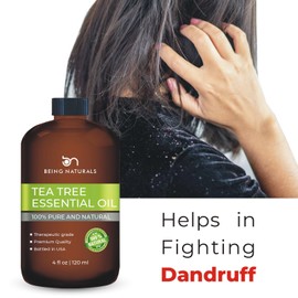 Tea Tree Essential Oil - Huge 4 FL OZ - 100% Pure & Natural – Premium Natural Oil with Glass Dropper (Tea Tree)