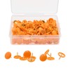 VAPKER 200 PCS Thumb Tacks Orange Color Plastic Round Head