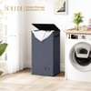 SOLEDI Laundry Hamper with Lid 100L Large & Tall Collapsible