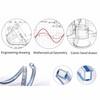 30cm Flexible Curve Ruler Plastic Double Sided Ruler for Engineering