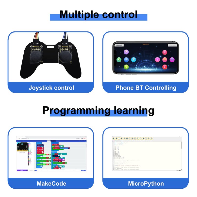 KEYESTUDIO BBC Micro:bit 4 DOF Robot Arm Kit with Microbit