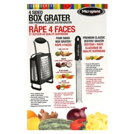 Microplane Holiday Gift Set includes the #35000 series Fine Blade, Medium Ribbon Blade and the Slider Attachment.