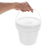 Zerodeko Mobile WetWipe Buckets White 4 L Portable Wipes Dispenser