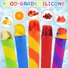 12 Pack Silicone Ice Pop Mold Reusable Silicone Popsicle Molds