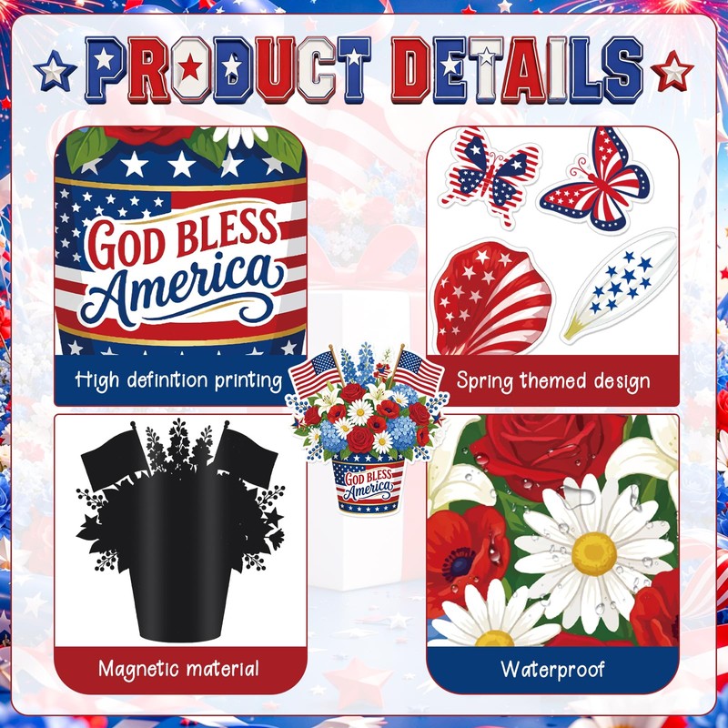 Happy 4th of July Dishwasher Magnet Cover 250th Anniversary God