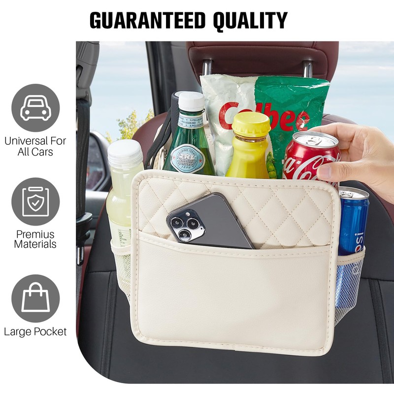 LXUNYI Car Seat Organizer,2 Pack Waterproof Pu Leather Backseat Car