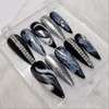 [Handmade nail tip] shhhe... - long stiletto / [수제네일팁] shhhe...