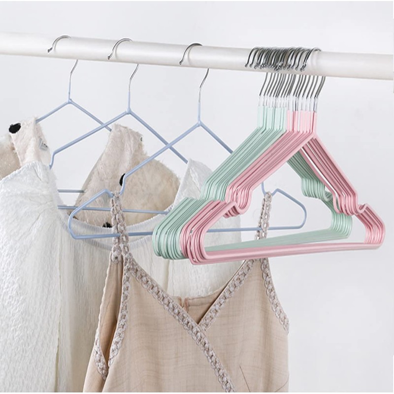 Premium Rubber Coated Metal Hangers - Heavy Duty - Space