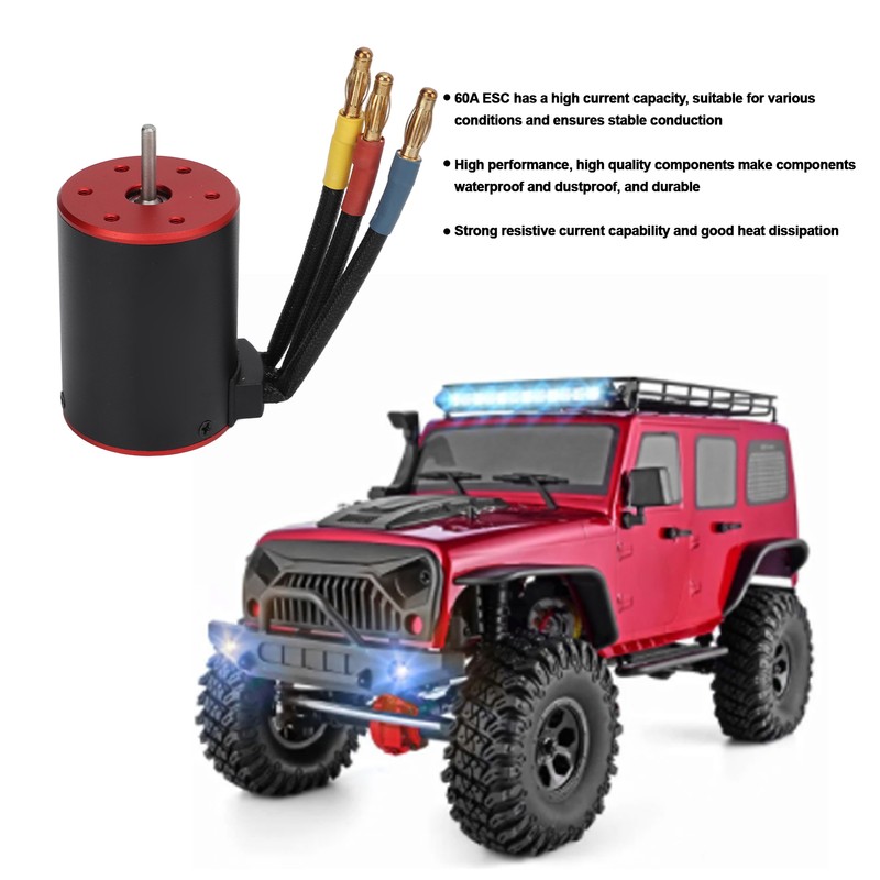 3650 3100KV Brushless Motor 60A ESC Set Waterproof Brushless Motor