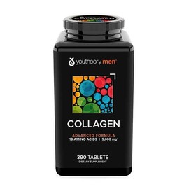 youtheory Mens Collagen Advanced Formula, 390 Tablets for Skin, Joints and Bones