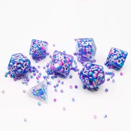 Bescon Peacock Pearl Polyhedral Dice Set, Pearl Poly RPG Dice Set of 7