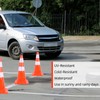 LFGUD Traffic Cones 28 inch, 12 Pcs Collapsible Traffic Safety
