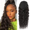 Water wave Human Hair Drawstring Ponytail Clip in Hair Extension