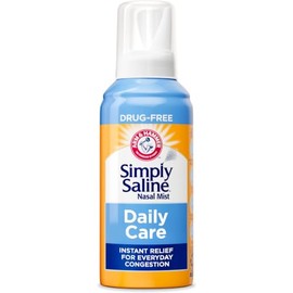 ARM & HAMMER Simply Saline Nasal Care Daily Mist 4.5oz – Alivio instantáneo para la congestión diaria – Una botella de 4.5 onzas