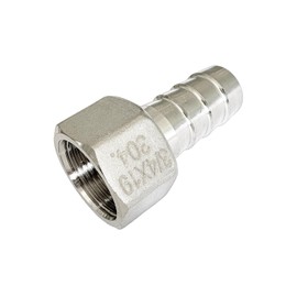 LOZOME 3/4"(19mm) Barbed Hose x 3/4" NPT Female Barbed Hose Fittings 304 Stainless Steel Home Brew Fitting