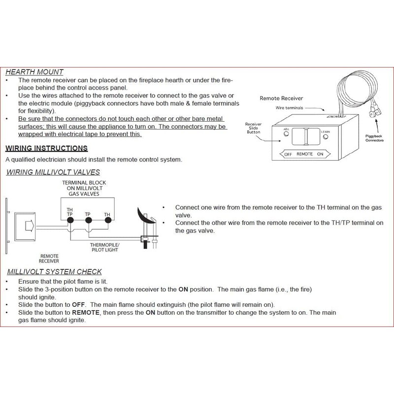 SkyTech 1001-TH-A Receiver Box Only for Millivolt Gas Valve Only
