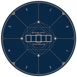 YUZPKRSI 47 Inch Round Poker Mat, Neoprene & Rubber, Texas Hold'em Poker Table Top Casino Card Games, Portable, Carrying Bag Included