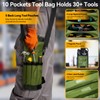 CLESOO Roll Up Tool Bag Organizer 10 Pockets Tool Roll