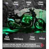 8pcs Motorcycle Underglow LED Strip Light Kit Waterproof RGB Neon