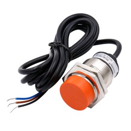 Heschen M30 Inductive Proximity Sensor Switch PR30-15DP2 Cylindrical Type Detector 15mm DC12-24V 3-Wire PNP NC(Normally Closed) CE