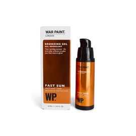 War Paint Fast Sun Bronzing Gel for Instant Tan - Lightweight, Buildable Bronzer with Easy Wash-Off Formula - Enriched with Willow Bark Extract for Hydration - Vegan & Cruelty-Free Skincare - 30ml
