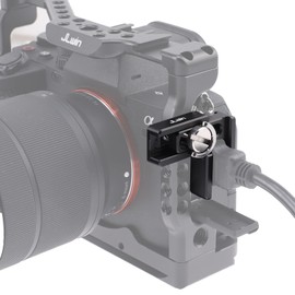 FOTGA HDMI Cable Clamp, Aluminium Alloy Universal Fixator Tether Tool with 1/4 Inch Screw for Camera Cage DSLR Camera Rig Quick Release Plate