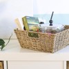 HMF Empty Gift Basket, Storage Basket, Braided Seagrass, Rectangular, 30
