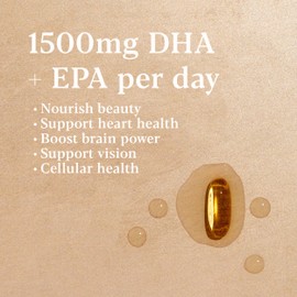 HIGHER NATURE Higher Nature - Omega 3 2000mg with 1000mg EPA & 500mg DHA Per Serving - Super Potency Omega 3 True Food? Formula Fish Oil Supplement - Supports Eye, Brain & Heart Health - 60 Capsules