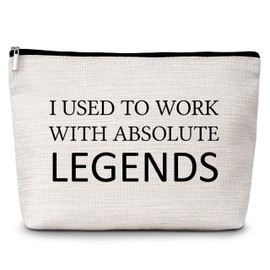 GREOXG Retirement Gifts for Women, I Used to Work with Legends Makeup Bag, Small Zipper Travel Cosmetic Bag, Cute Makeup Pouch Gift Ideas for Women Friends Teacher Coworkers Birthday Christmas-E45