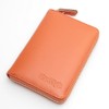 RFID Anti-Theft Magnetic Blocking Genuine Leather Passbook Case (Orange)