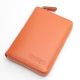 RFID Anti-Theft Magnetic Blocking Genuine Leather Passbook Case (Orange)