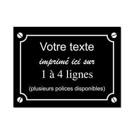 Mygoodprice Namensschild Dekoschild aus Aluminium, personalisierbar, für Innen- und Außenbereich, 20 x 15 cm, Schwarz