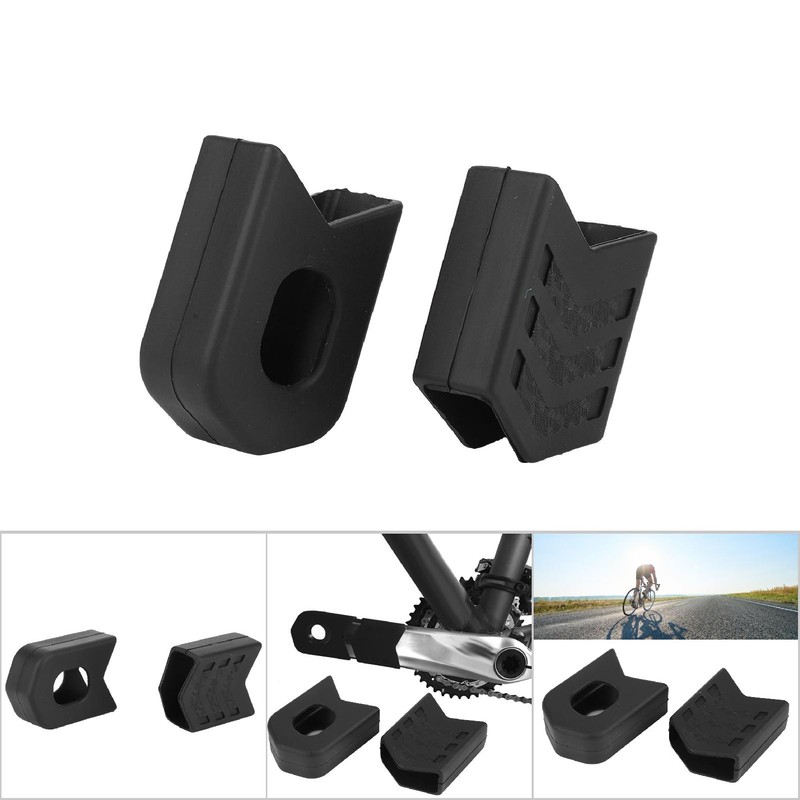 2 Pair Cycling Silicone Crank Cover Protective Case Bicycle Accessory
