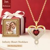 llyish Infinity Necklace for Women 925 Sterling Silver Double Heart